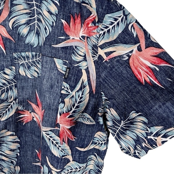 Molokai Surf Co Reverse Print Tropical Multicolored Short Sleeve Shirt 2XL - Picture 11 of 15